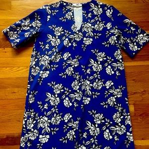 Blue floral dress